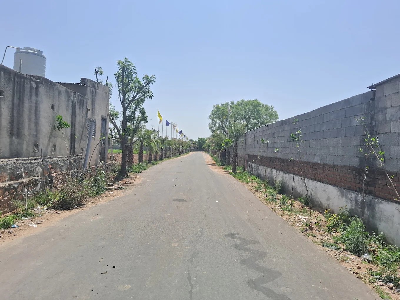 Independent house in gated society at ground floor with security guard and CCTV camera.