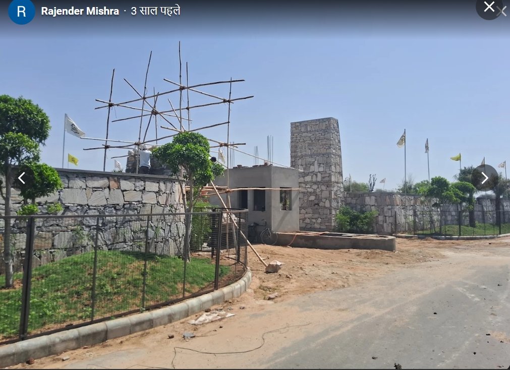 Independent house in gated society at ground floor with security guard and CCTV camera.