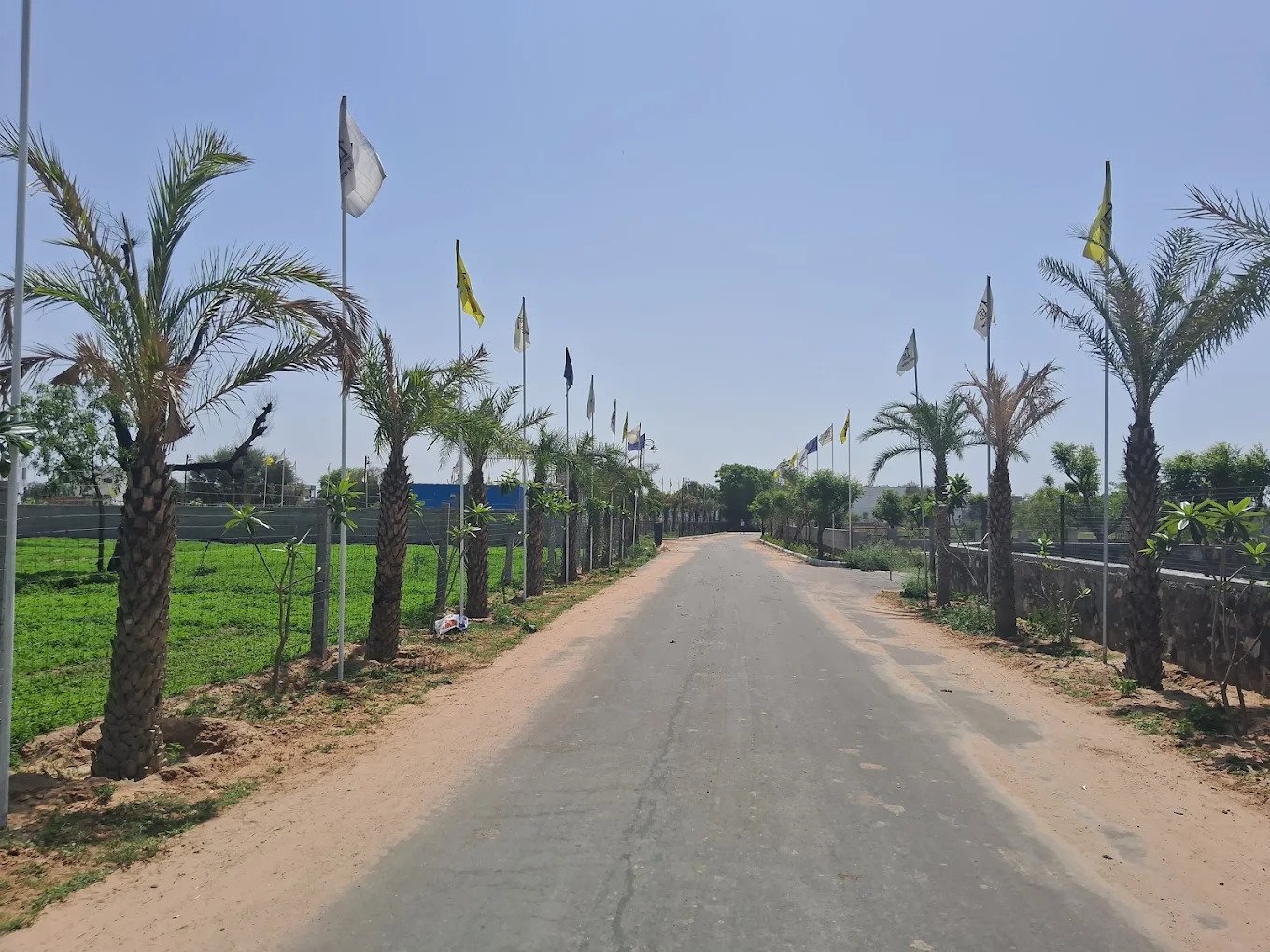 Independent house in gated society at ground floor with security guard and CCTV camera.