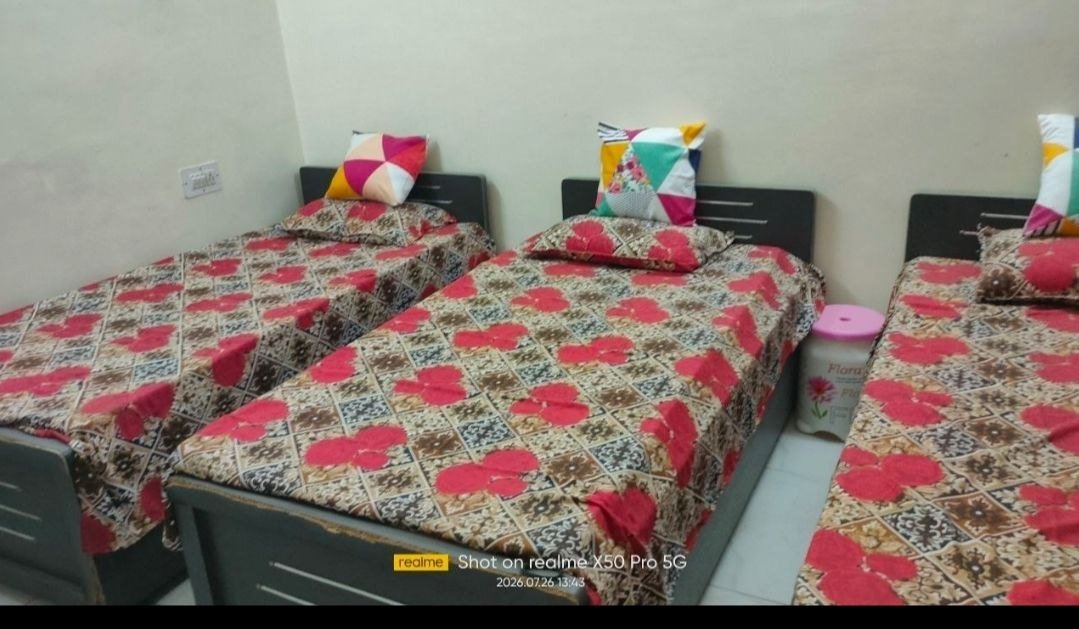 Two BHK two bedrooms two single bed rooms